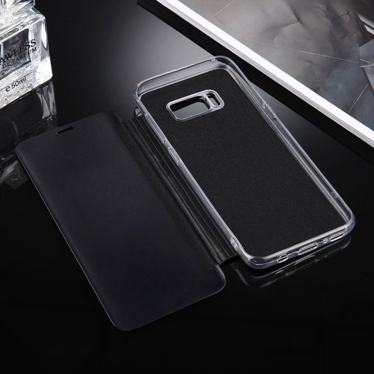 For Galaxy S8 Litchi Texture Paste Skin High Transparency Horizontal Flip Leather Case with Sleep / Wake-up Function