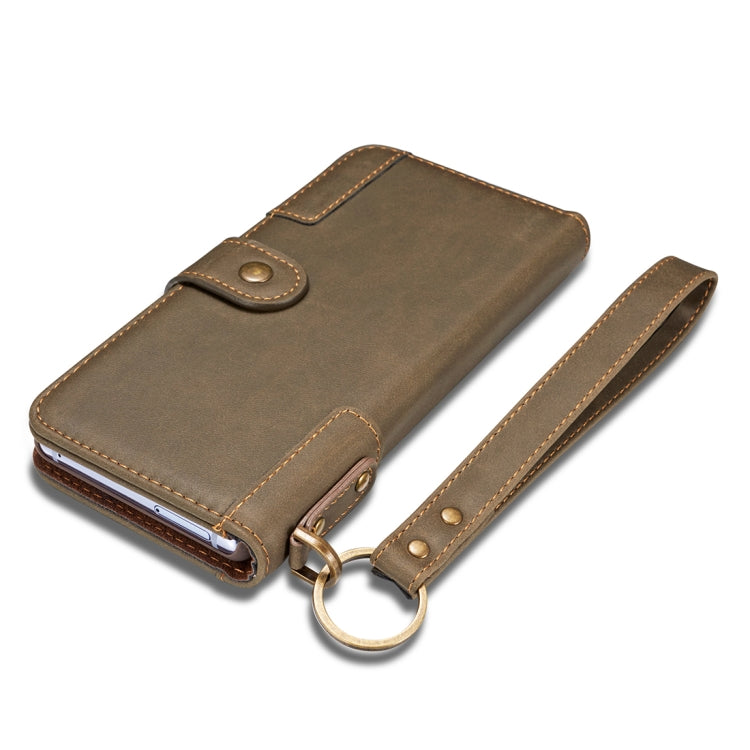 For Galaxy Note 8 Retro Cowhide Texture Horizontal Flip Case with Card Slots & Wallet & Holder & Hand Strap