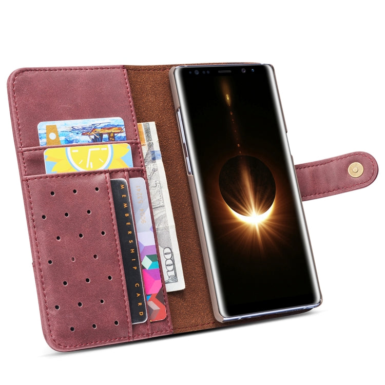 For Galaxy Note 8 Retro Cowhide Texture Horizontal Flip Case with Card Slots & Wallet & Holder & Hand Strap