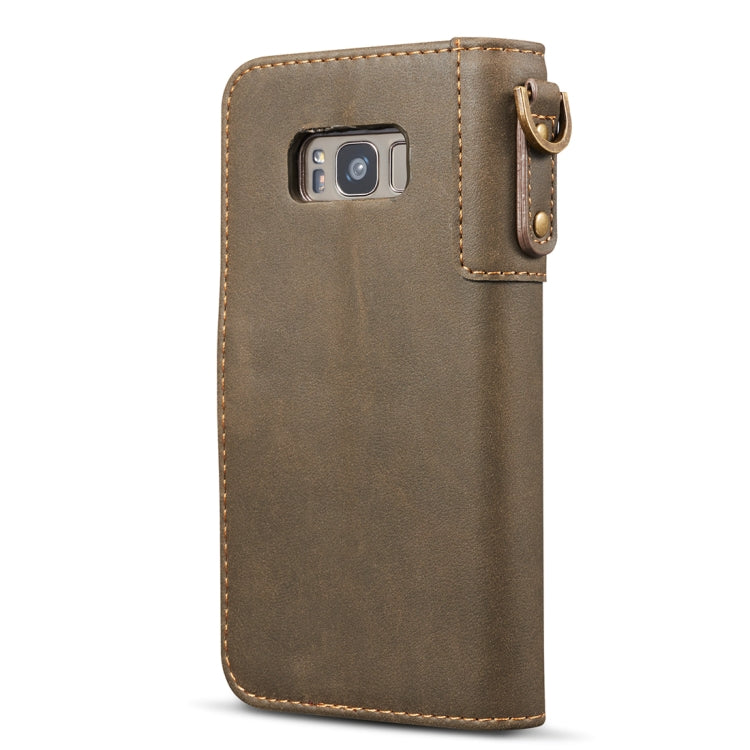 For Galaxy S8 Retro Cowhide Texture Horizontal Flip Case with Card Slots & Wallet & Holder & Hand Strap