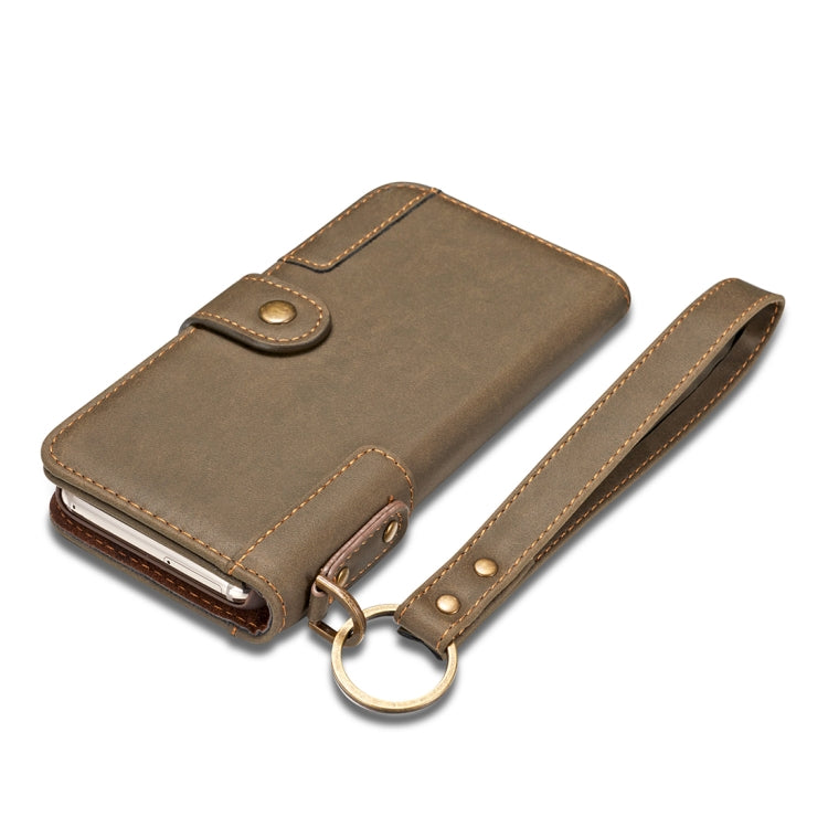 For Galaxy S8 Retro Cowhide Texture Horizontal Flip Case with Card Slots & Wallet & Holder & Hand Strap