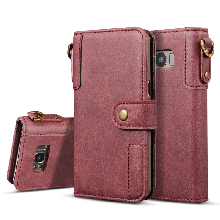 For Galaxy S8 Retro Cowhide Texture Horizontal Flip Case with Card Slots & Wallet & Holder & Hand Strap