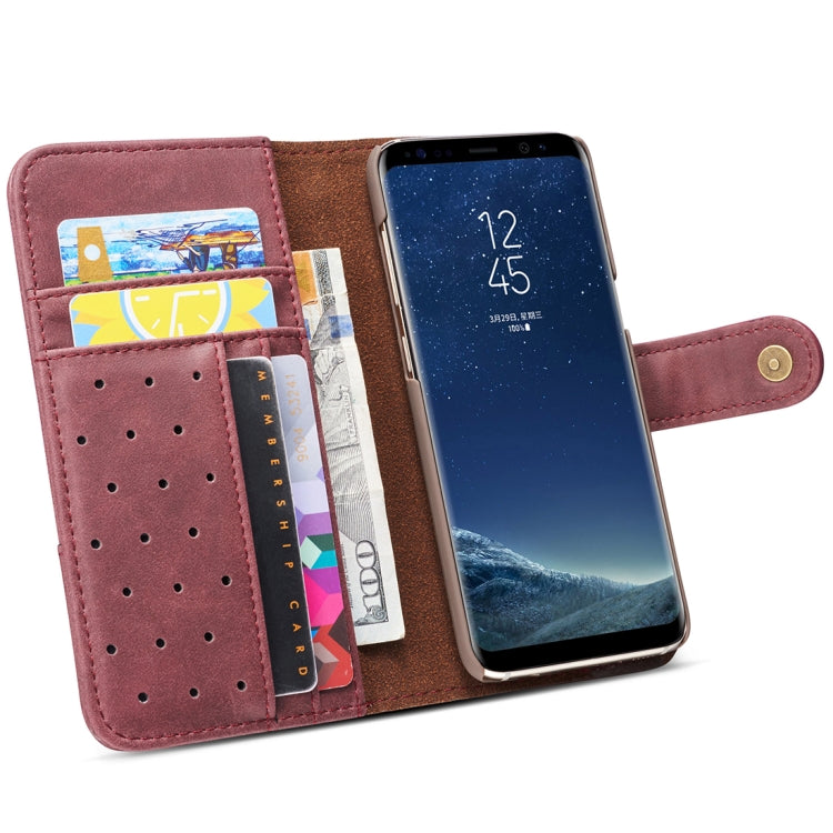 For Galaxy S8 Retro Cowhide Texture Horizontal Flip Case with Card Slots & Wallet & Holder & Hand Strap