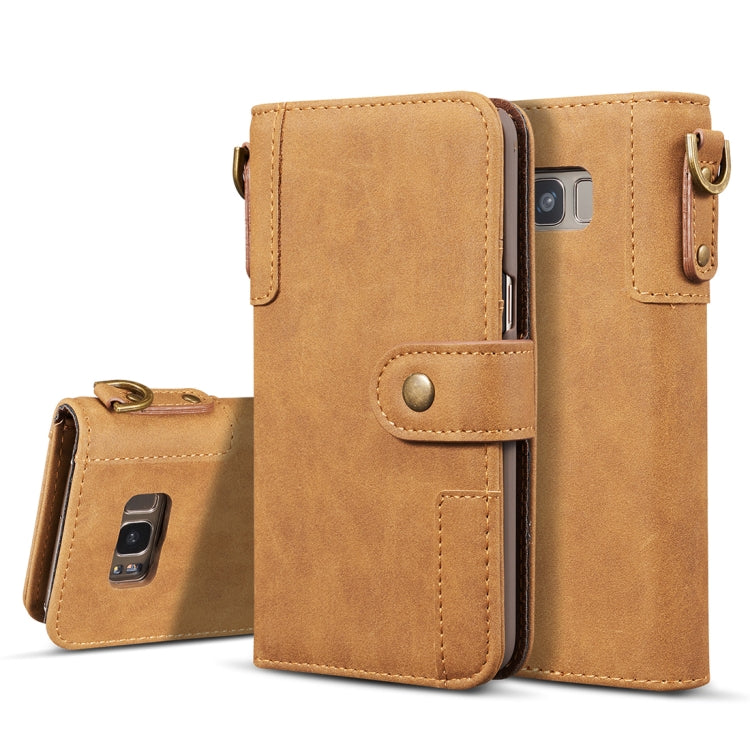 For Galaxy S8 Retro Cowhide Texture Horizontal Flip Case with Card Slots & Wallet & Holder & Hand Strap