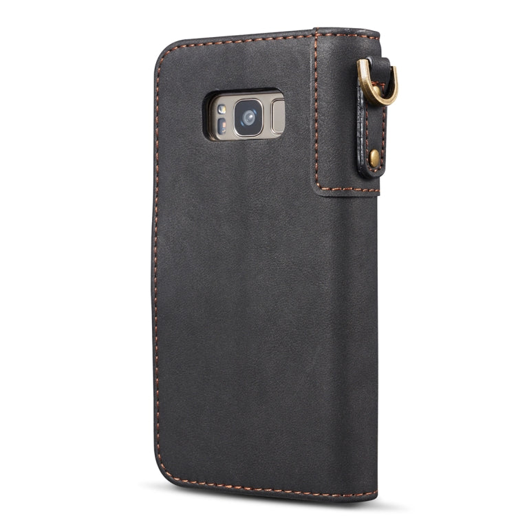 For Galaxy S8+ Retro Cowhide Texture Horizontal Flip Case with Card Slots & Wallet & Holder & Hand Strap