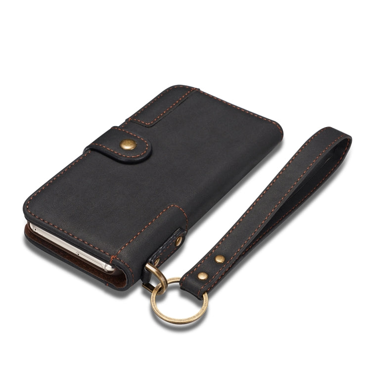 For Galaxy S8+ Retro Cowhide Texture Horizontal Flip Case with Card Slots & Wallet & Holder & Hand Strap