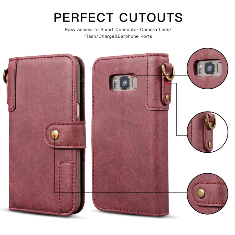 For Galaxy S8+ Retro Cowhide Texture Horizontal Flip Case with Card Slots & Wallet & Holder & Hand Strap