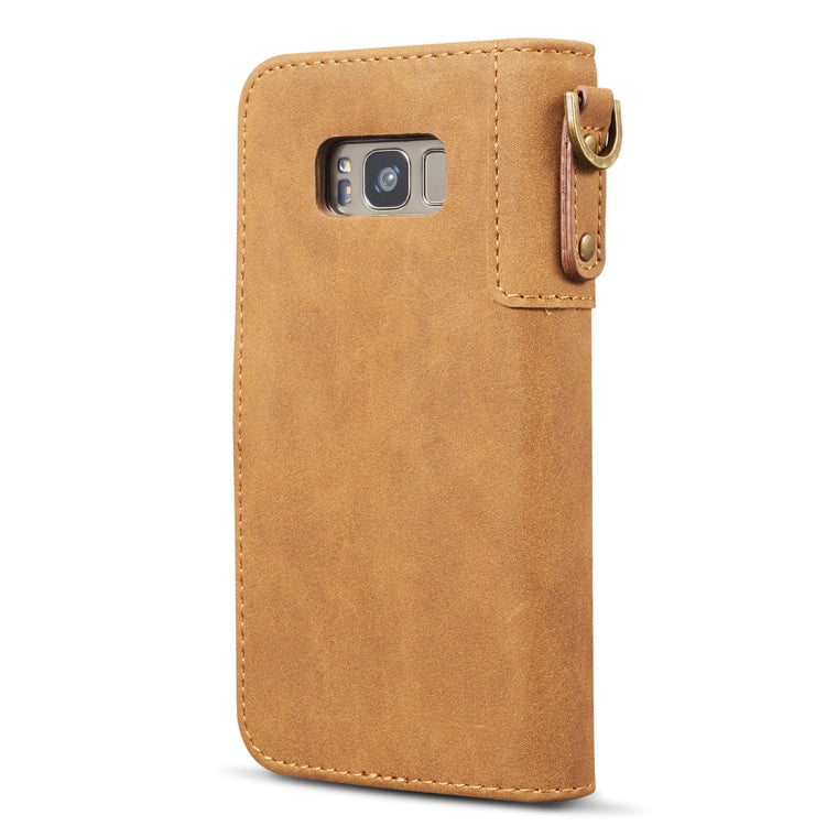 For Galaxy S8+ Retro Cowhide Texture Horizontal Flip Case with Card Slots & Wallet & Holder & Hand Strap