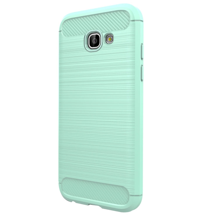 For Smasung Galaxy A5 / A520 (2017) Brushed Carbon Fiber Texture Shockproof TPU Protective Case