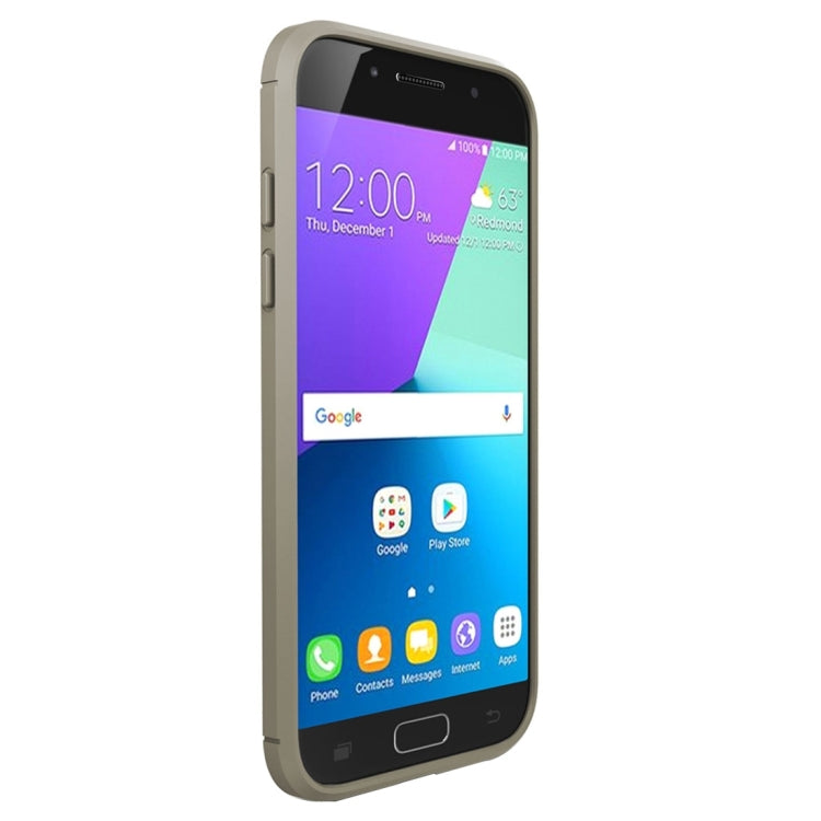For Smasung Galaxy A5 / A520 (2017) Brushed Carbon Fiber Texture Shockproof TPU Protective Case