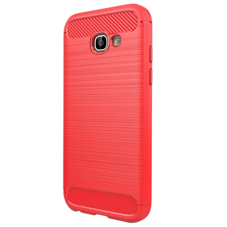 For Smasung Galaxy A5 / A520 (2017) Brushed Carbon Fiber Texture Shockproof TPU Protective Case