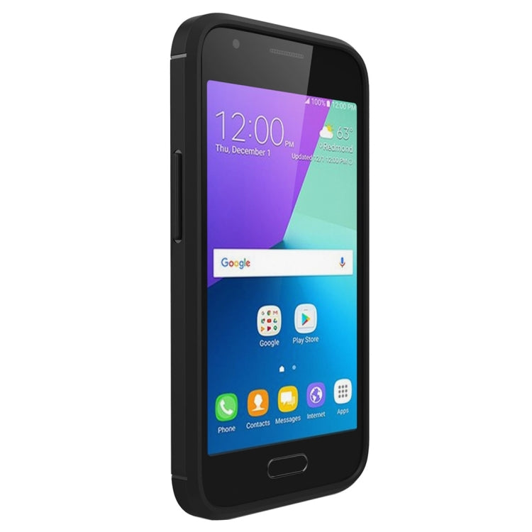 For Galaxy J1 Mini Prime Brushed Carbon Fiber Texture Shockproof TPU Protective Case