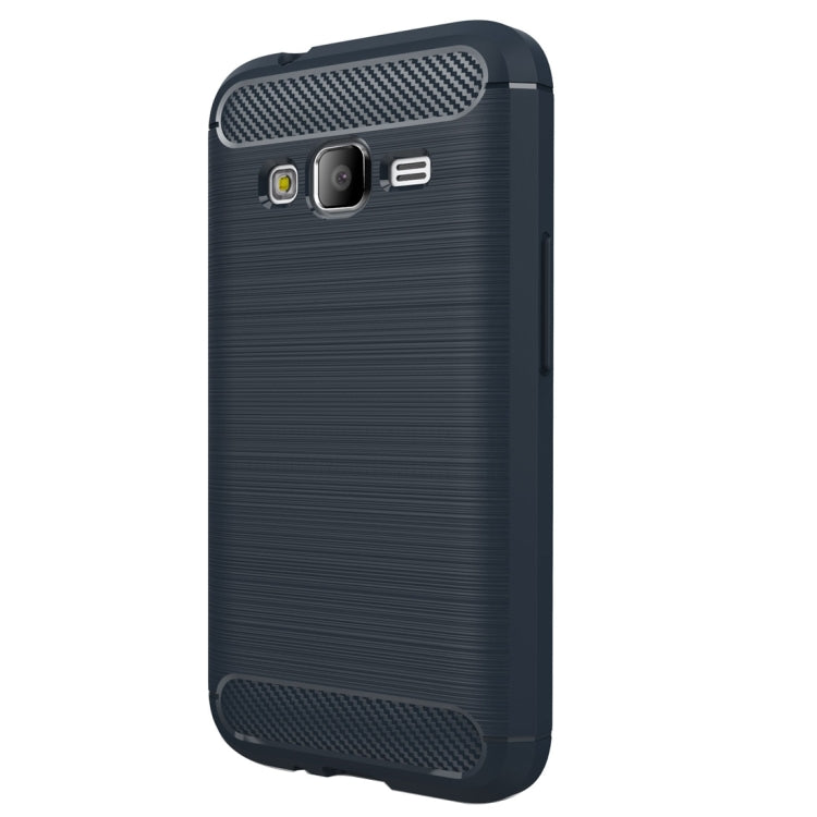 For Galaxy J1 Mini Prime Brushed Carbon Fiber Texture Shockproof TPU Protective Case