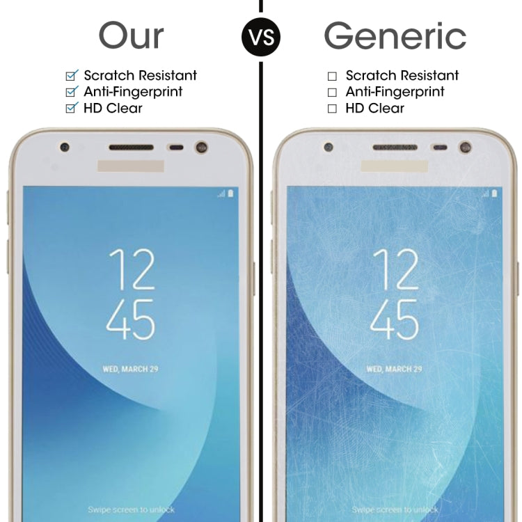 For Galaxy J3 (2017) (EU Version) 0.26mm 9H Surface Hardness 2.5D Curved Silk-screen Full Screen Tempered Glass Screen Protector