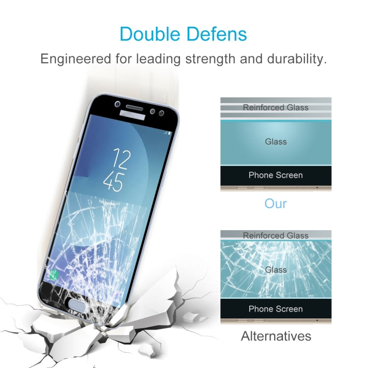 For Galaxy J5 (2017) (EU Version) 0.26mm 9H Surface Hardness 2.5D Curved Silk-screen Full Screen Tempered Glass Screen Protector