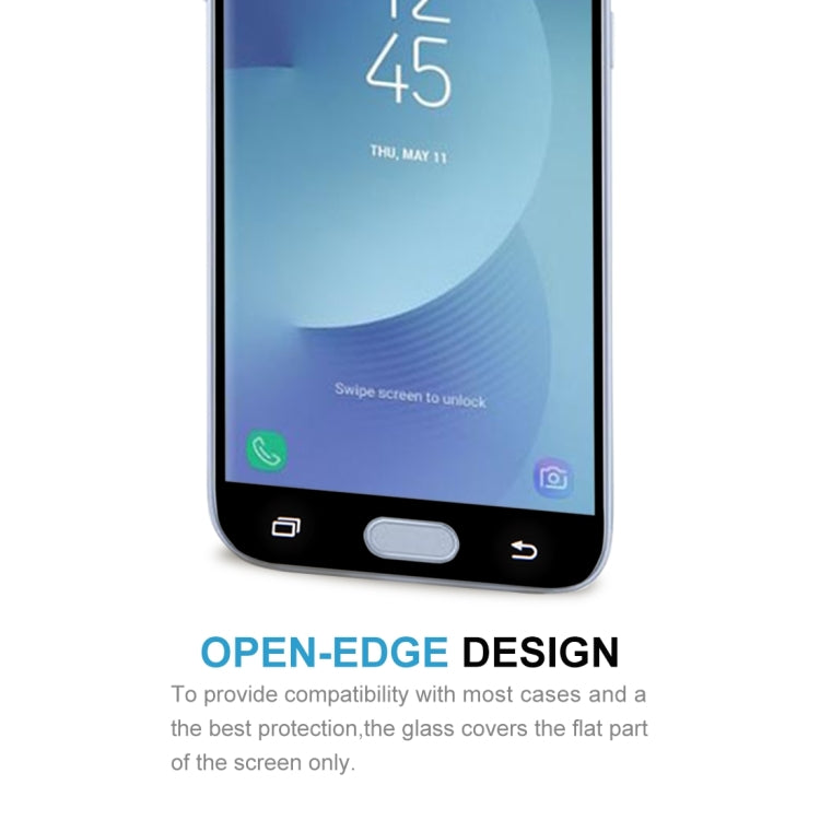 For Galaxy J5 (2017) (EU Version) 0.26mm 9H Surface Hardness 2.5D Curved Silk-screen Full Screen Tempered Glass Screen Protector