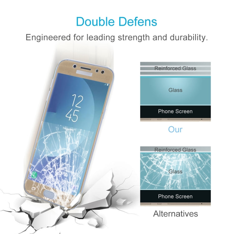 For Galaxy J5 (2017) (EU Version) 0.26mm 9H Surface Hardness 2.5D Curved Silk-screen Full Screen Tempered Glass Screen Protector