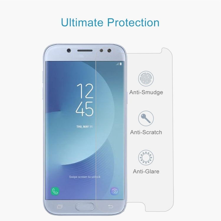 2 PCS For Galaxy J5 (2017) (EU Version) 0.26mm 9H Surface Hardness 2.5D Explosion-proof Non-full Screen Tempered Glass Screen Film