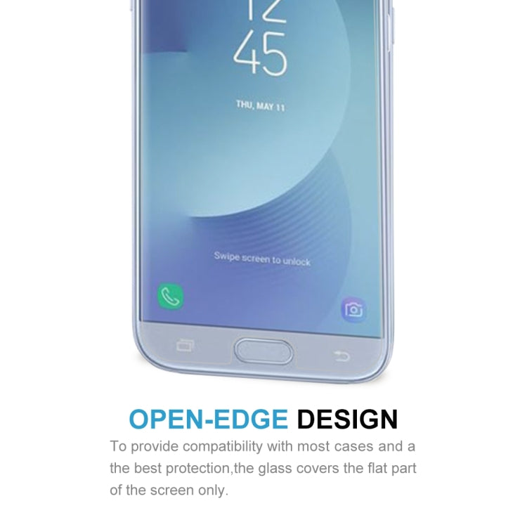 2 PCS For Galaxy J5 (2017) (EU Version) 0.26mm 9H Surface Hardness 2.5D Explosion-proof Non-full Screen Tempered Glass Screen Film