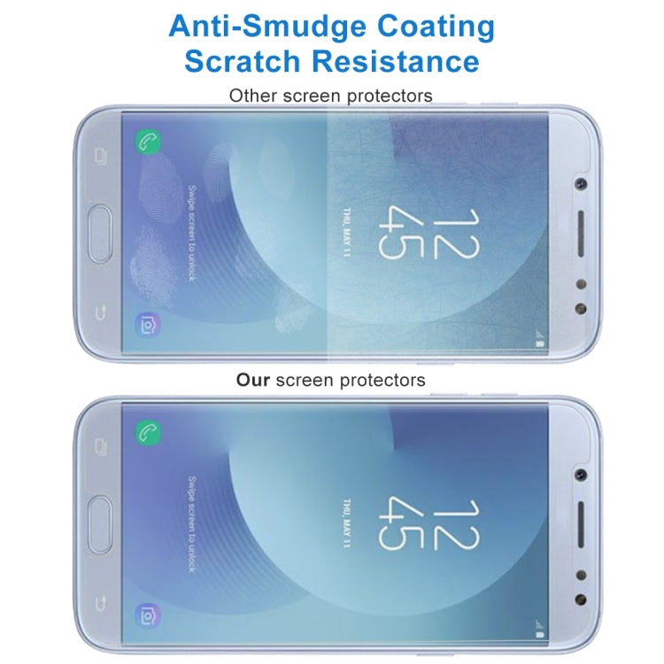 2 PCS For Galaxy J5 (2017) (EU Version) 0.26mm 9H Surface Hardness 2.5D Explosion-proof Non-full Screen Tempered Glass Screen Film
