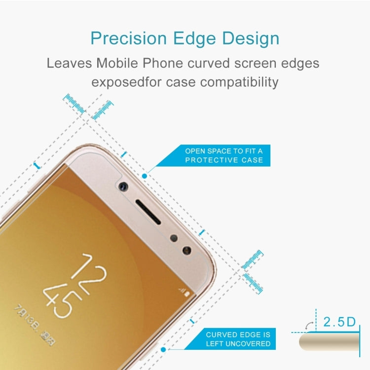 1 PCS For Galaxy J7 (2017) (EU Version) 0.26mm 9H Surface Hardness 2.5D Explosion-proof Non-full Screen Tempered Glass Screen Film