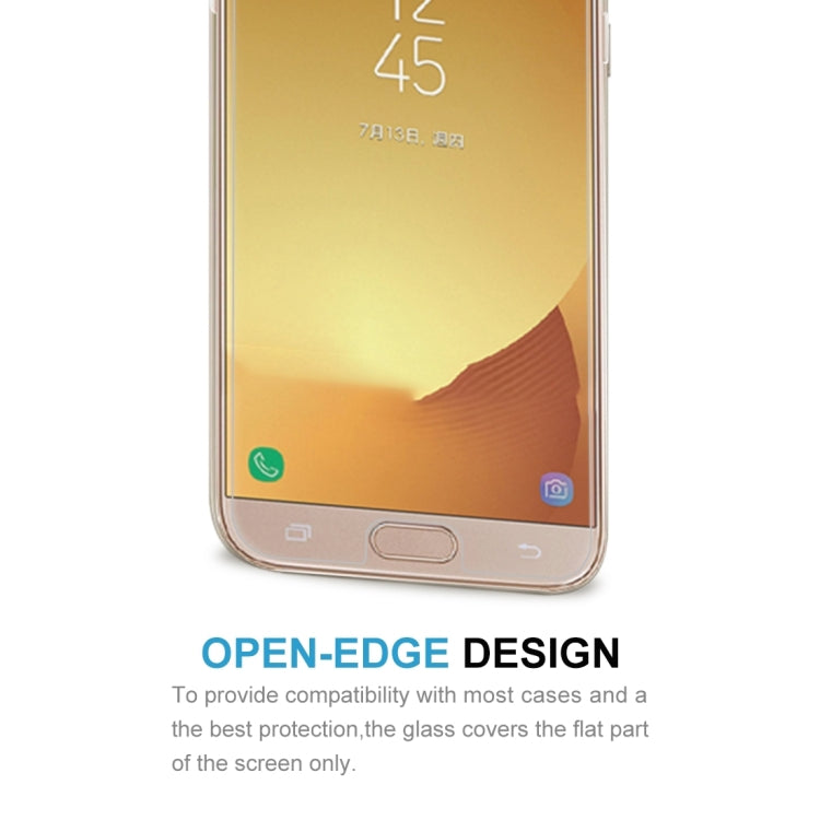 1 PCS For Galaxy J7 (2017) (EU Version) 0.26mm 9H Surface Hardness 2.5D Explosion-proof Non-full Screen Tempered Glass Screen Film