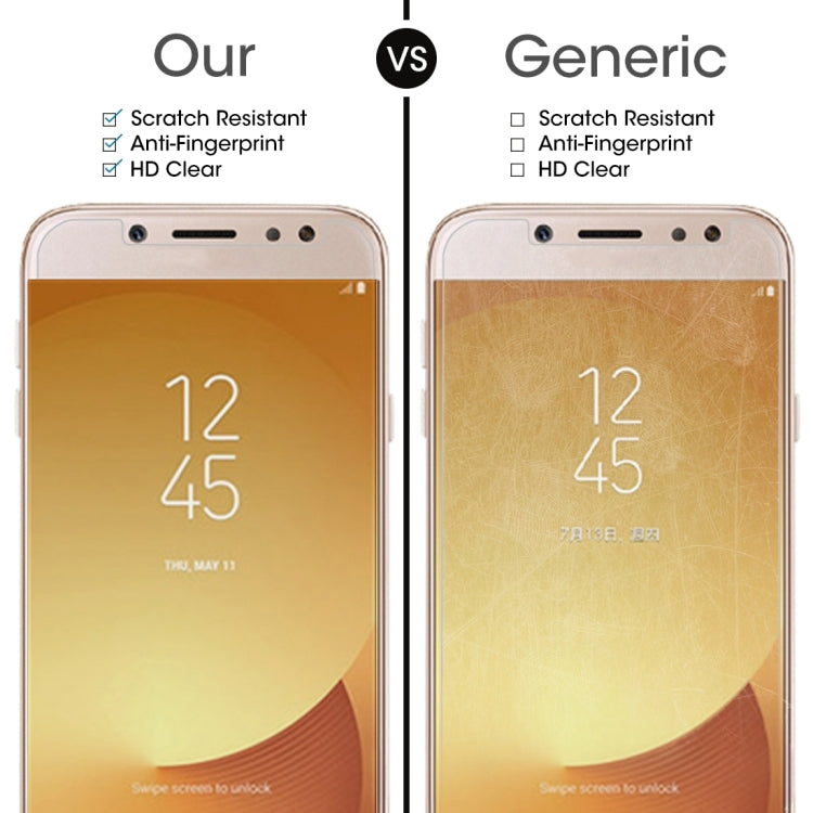 2 PCS For Galaxy J7 (2017) (EU Version) 0.26mm 9H Surface Hardness 2.5D Explosion-proof Non-full Screen Tempered Glass Screen Film