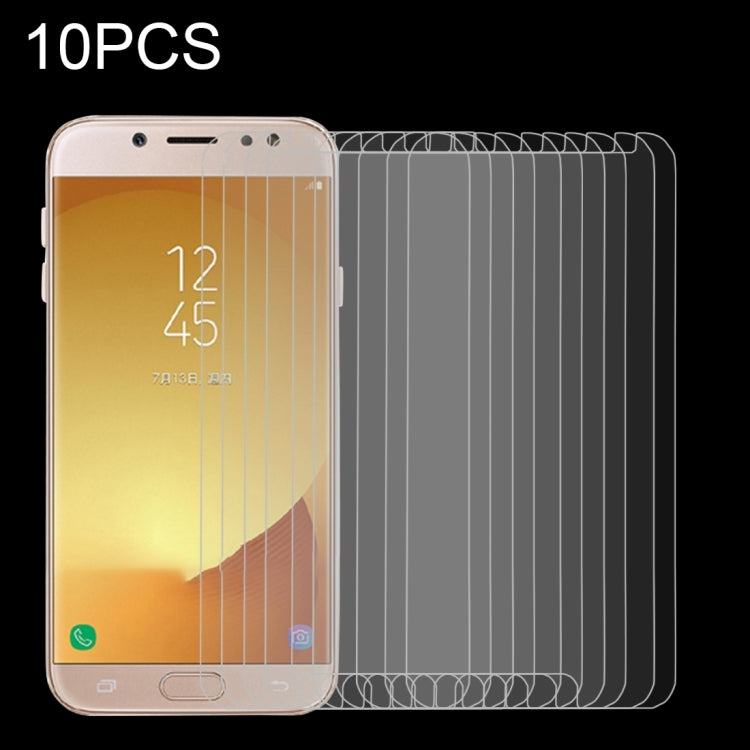 10 PCS For Galaxy J7 (2017) (EU Version) 0.26mm 9H Surface Hardness 2.5D Explosion-proof Non-full Screen Tempered Glass Screen Film