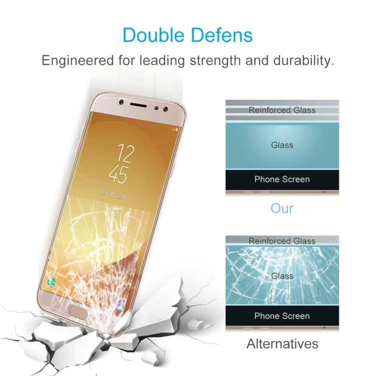 10 PCS For Galaxy J7 (2017) (EU Version) 0.26mm 9H Surface Hardness 2.5D Explosion-proof Non-full Screen Tempered Glass Screen Film