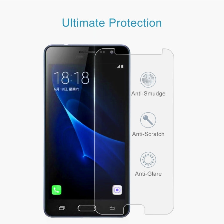 100 PCS for Galaxy J3 (2017) (EU Version) 0.26mm 9H Surface Hardness 2.5D Explosion-proof Non-full Screen Tempered Glass Screen Film