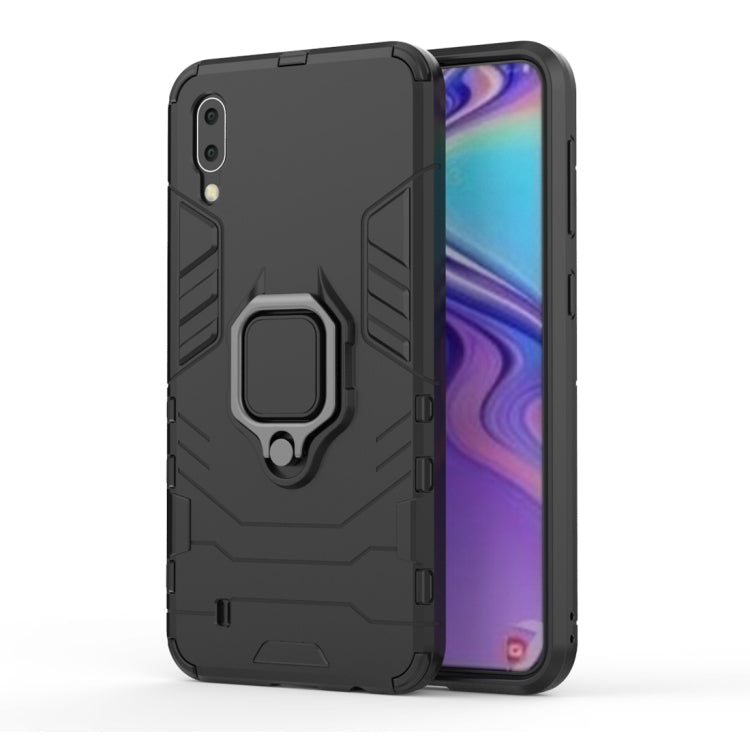 Shockproof PC + TPU Case with Magnetic Ring Holder for Galaxy M10