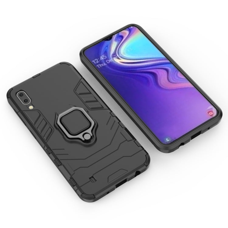 Shockproof PC + TPU Case with Magnetic Ring Holder for Galaxy M10