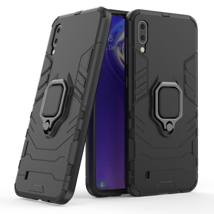 Shockproof PC + TPU Case with Magnetic Ring Holder for Galaxy M10