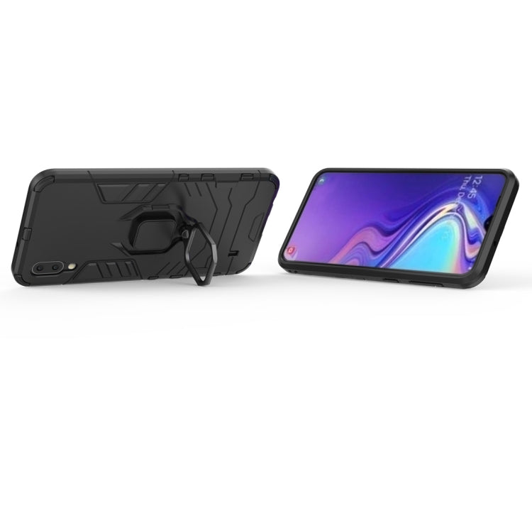 Shockproof PC + TPU Case with Magnetic Ring Holder for Galaxy M10