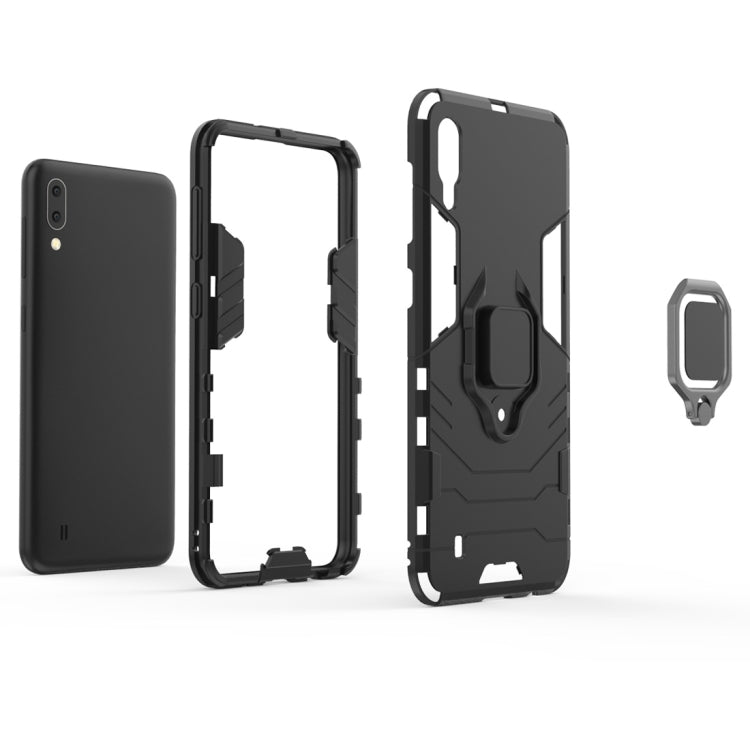 Shockproof PC + TPU Case with Magnetic Ring Holder for Galaxy M10