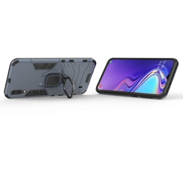 Shockproof PC + TPU Case with Magnetic Ring Holder for Galaxy M10