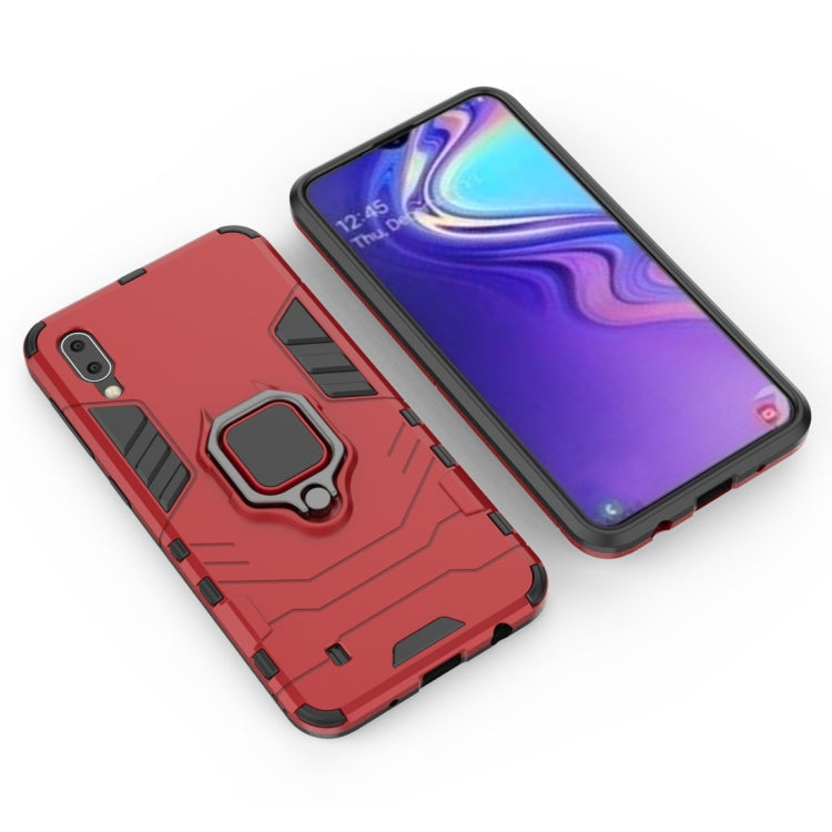 Shockproof PC + TPU Case with Magnetic Ring Holder for Galaxy M10