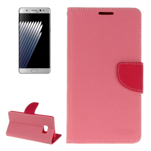 For Galaxy Note 7 / N930 Cross Texture Horizontal Flip Leather Case with Holder & Card Slots & Wallet