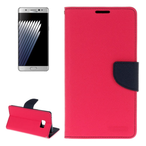 For Galaxy Note 7 / N930 Cross Texture Horizontal Flip Leather Case with Holder & Card Slots & Wallet