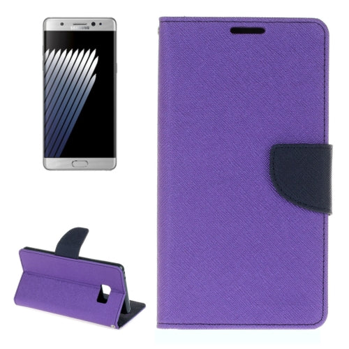 For Galaxy Note 7 / N930 Cross Texture Horizontal Flip Leather Case with Holder & Card Slots & Wallet