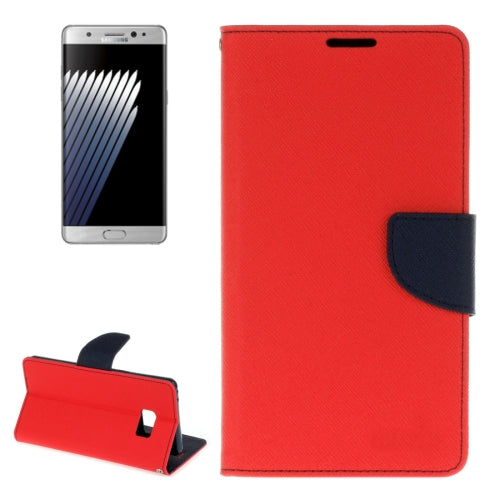 For Galaxy Note 7 / N930 Cross Texture Horizontal Flip Leather Case with Holder & Card Slots & Wallet