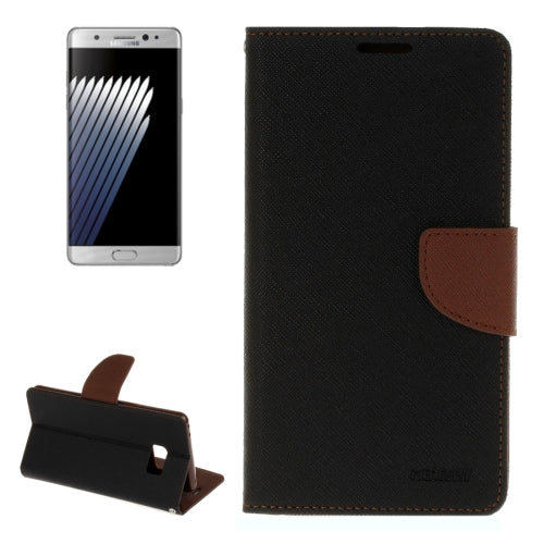 For Galaxy Note 7 / N930 Cross Texture Horizontal Flip Leather Case with Holder & Card Slots & Wallet