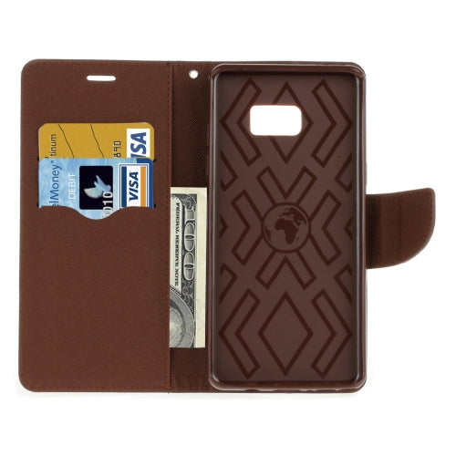 For Galaxy Note 7 / N930 Cross Texture Horizontal Flip Leather Case with Holder & Card Slots & Wallet