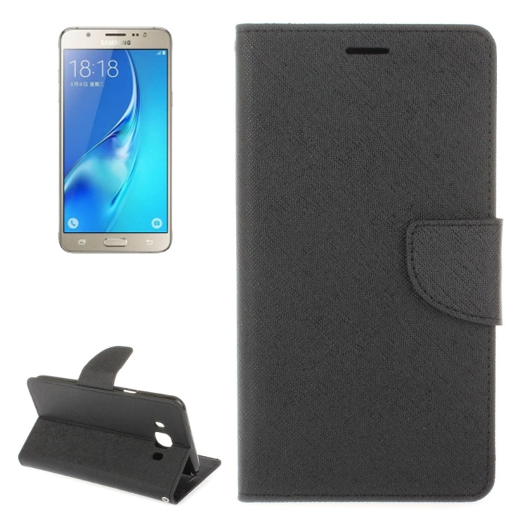 For Galaxy J5 (2016) / J510 Cross Texture Horizontal Flip Leather Case with Holder & Card Slots & Wallet