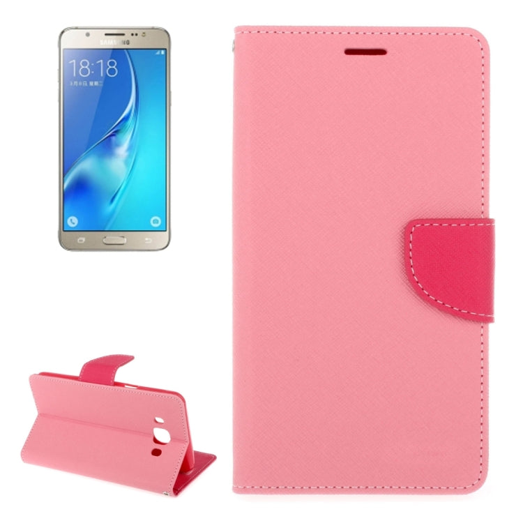 For Galaxy J5 (2016) / J510 Cross Texture Horizontal Flip Leather Case with Holder & Card Slots & Wallet