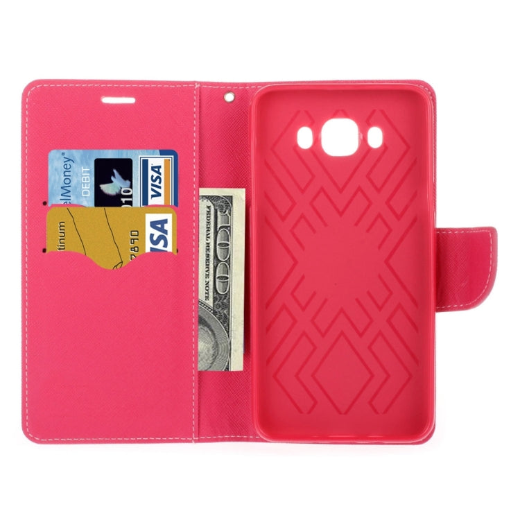 For Galaxy J5 (2016) / J510 Cross Texture Horizontal Flip Leather Case with Holder & Card Slots & Wallet