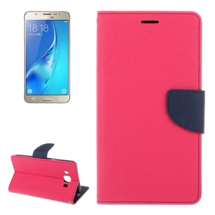 For Galaxy J5 (2016) / J510 Cross Texture Horizontal Flip Leather Case with Holder & Card Slots & Wallet