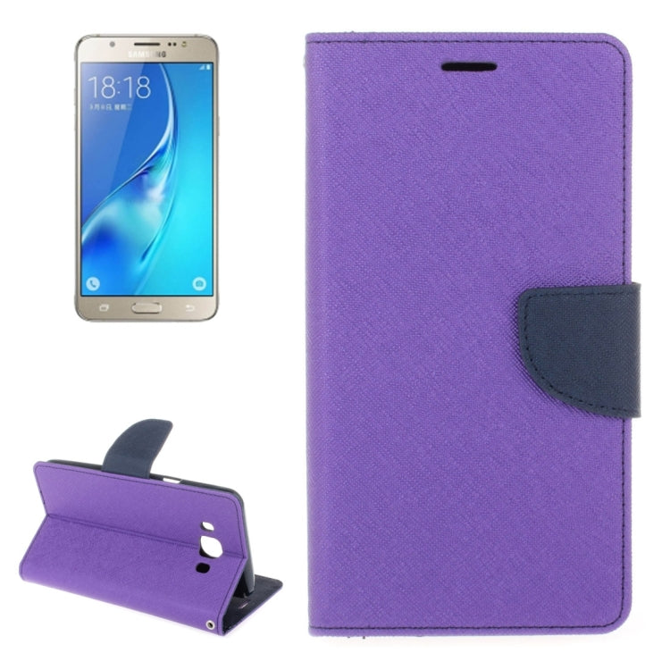 For Galaxy J5 (2016) / J510 Cross Texture Horizontal Flip Leather Case with Holder & Card Slots & Wallet