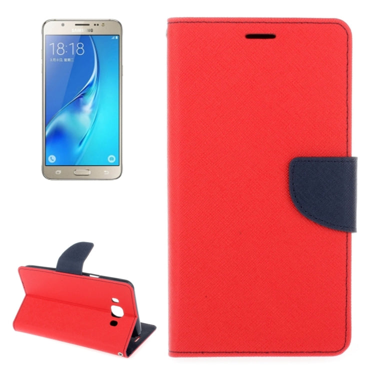 For Galaxy J5 (2016) / J510 Cross Texture Horizontal Flip Leather Case with Holder & Card Slots & Wallet