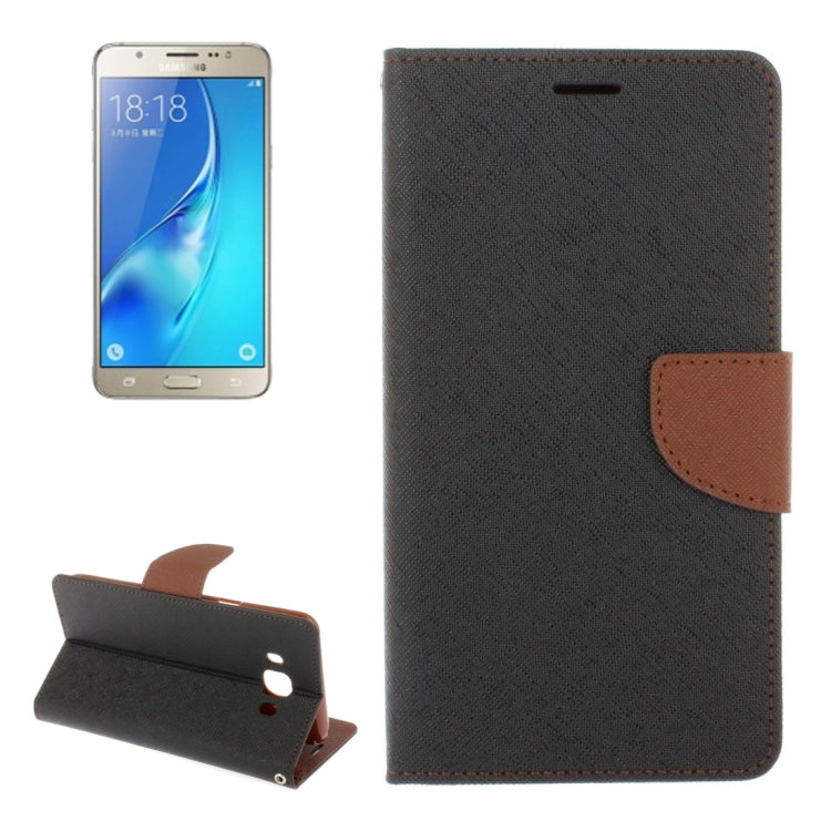 For Galaxy J5 (2016) / J510 Cross Texture Horizontal Flip Leather Case with Holder & Card Slots & Wallet